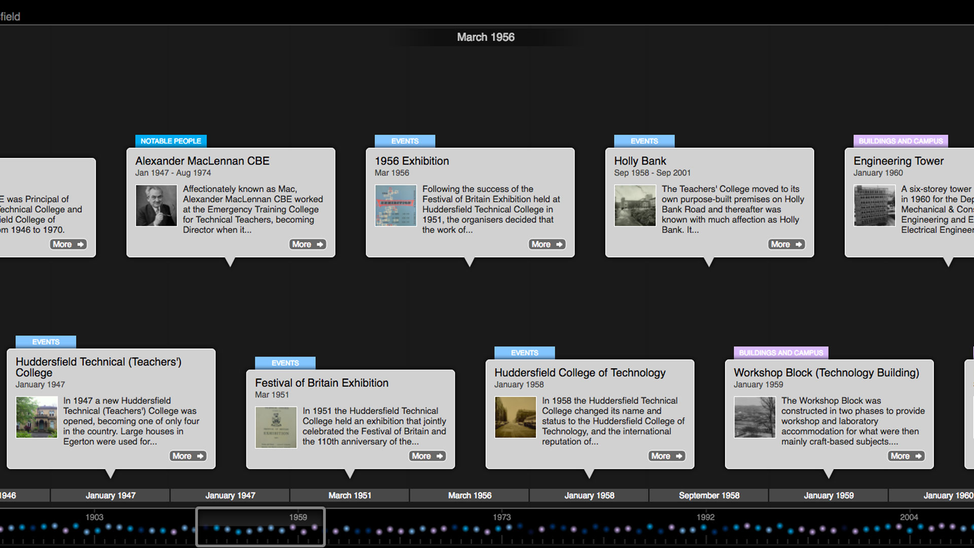 Preview of the 175 timeline